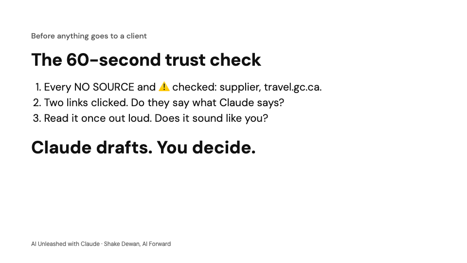 The 60-second trust check